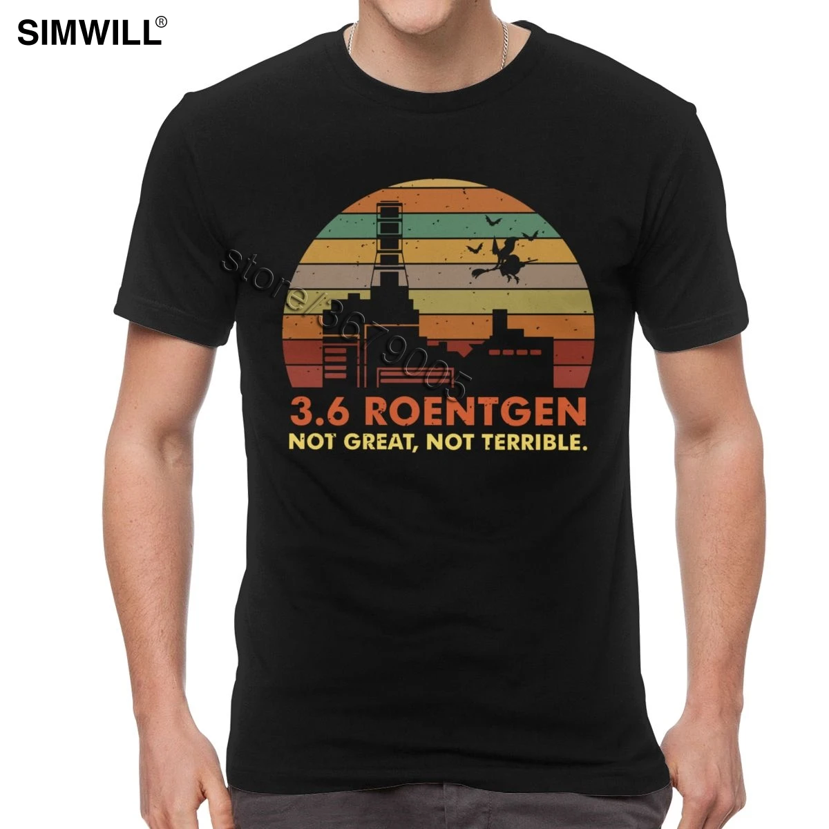 Винтажная Чернобыльская футболка 3 6 года с надписью Roentgen Not Great thright Мужская