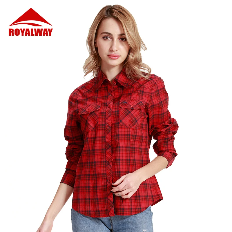 Рубашка ROYALWAY женская с УФ-защитой Классическая походная рубашка длинным рукавом