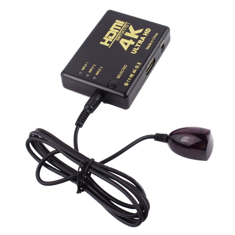 Ultra HD 4K x 2K HDMI Switch 3x1 3 Port Switcher Selector 3D 1080p w/ IR Remote |