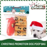 christmas special style dogs poop bag biodegradable dog poop bags pet waste bags pink clean up refill rolls pet poop bags