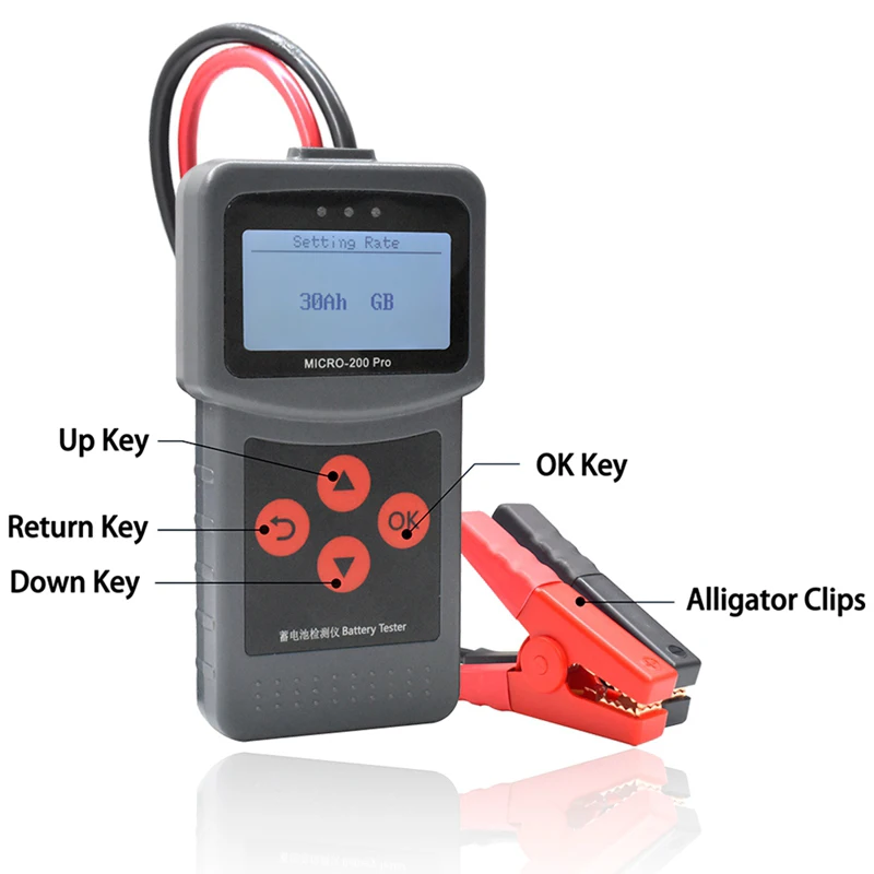 Micro-200Pro 12V 24V Car Battery Tester Diagnostic Tool Digital Alternator Portable Nordic Version |