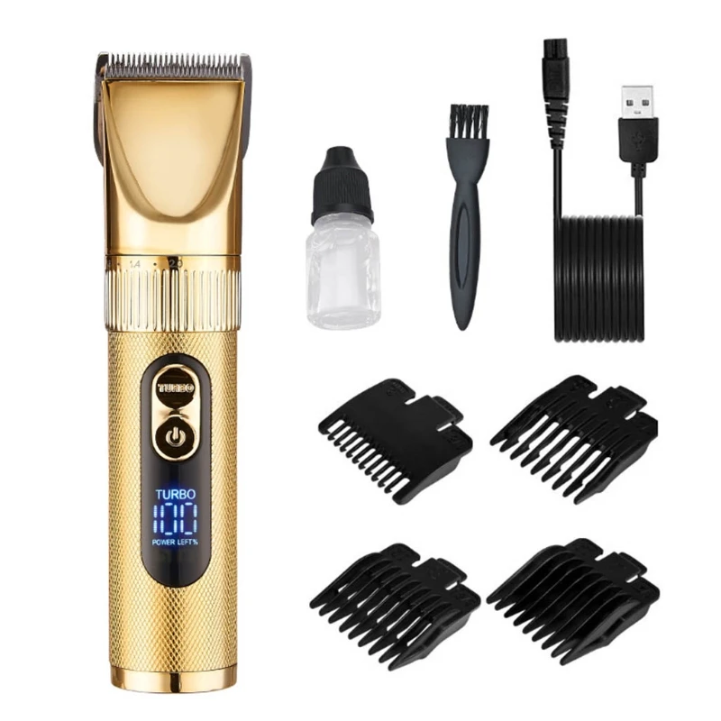 

Профессиональные машинки для стрижки волос для мужчин, машинки для стрижки волос, USB Перезаряжаемый Набор для стрижки волос для парикмахеро...