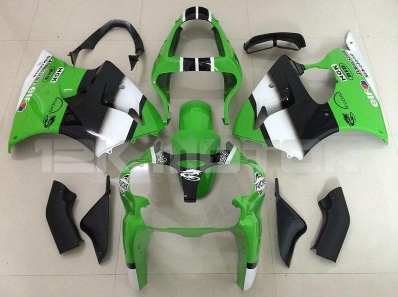

4 бесплатных подарка Новый мотоцикл ABS Обтекатели комплект подходит для kawasaki Ninja ZX6R 636 2000 2001 2002 6R 00 01 02 ZX-6R зеленый белый
