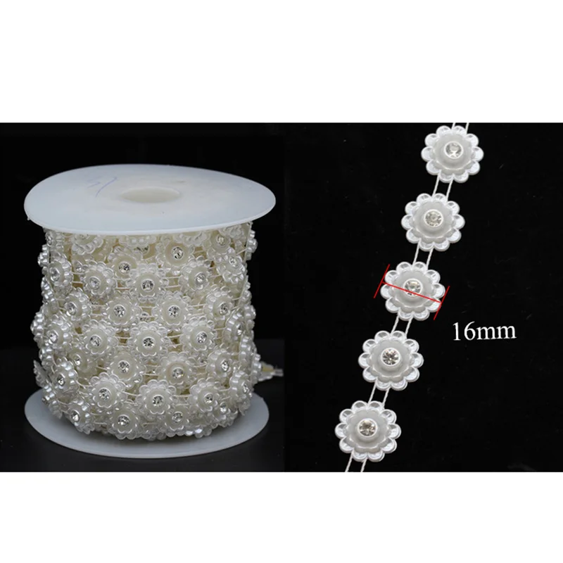 Бусины из АБС-пластика с имитацией жемчуга цепочка бусин для свадебной куклы