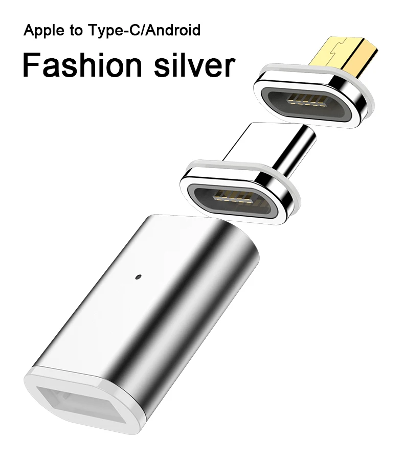 Магнитный USB C адаптер для iPhone XS X XR 8 7 поддержка QC3.0 8 Pin Micro usb type C зарядный разъем адаптер для huawei samsung