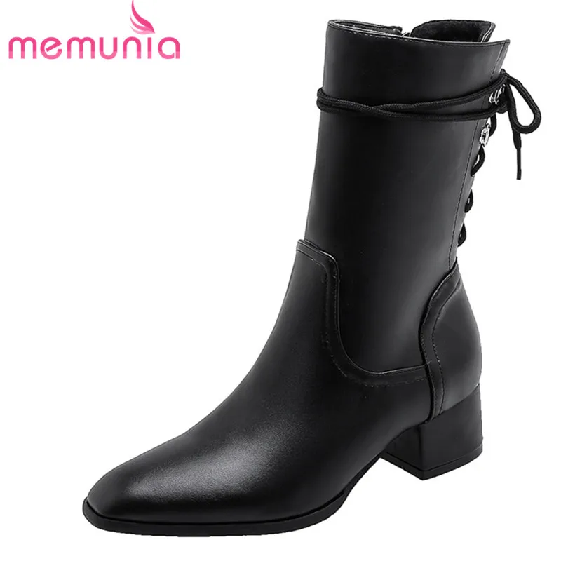 Женские полусапожки на высоком каблуке молнии однотонные Осень-зима | Обувь