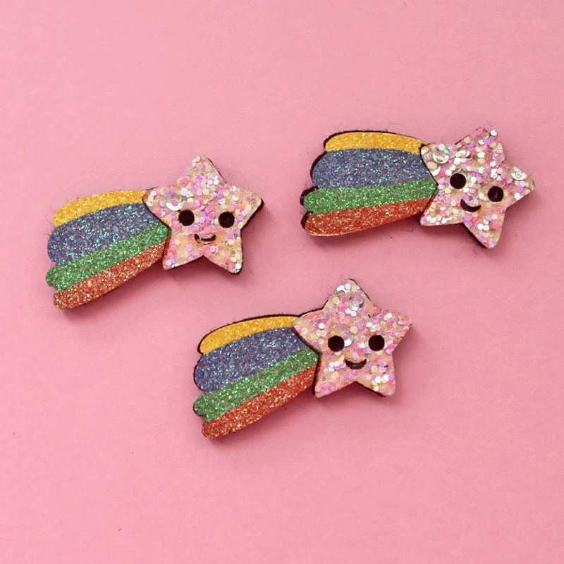 10 шт. 40*24 мм блестящая аппликация со звездами для самостоятельного изготовления