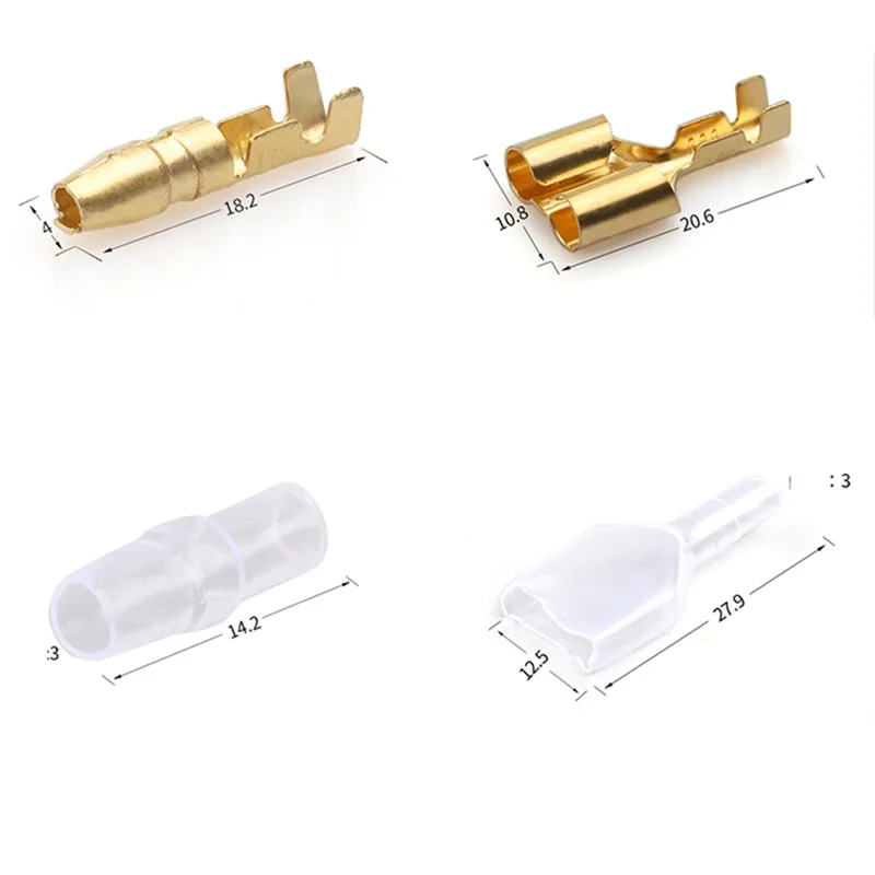 

0.3-1 in 2 Female plug terminal bullet plug 100 sets of plug Terminal
