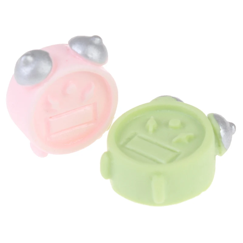 

10pcs 1:12 Scale Resin Alarm Clock Mini Doll House Decoration Clock Dollhouse Miniature Toy Doll Kitchen Living Room Accessories