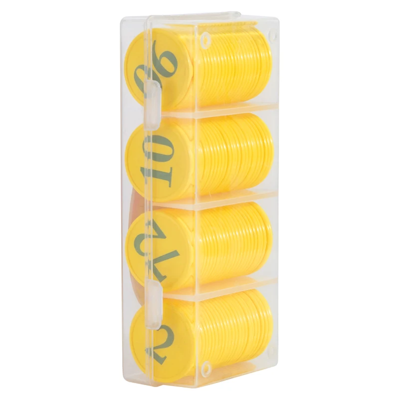 От 1 до 100 номиналов 25 мм 8 цветов Пластиковые покерные фишки Набор круглых цифр |