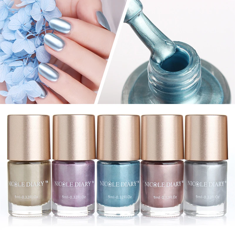 

9ml Nail Polish Varnish Metallic Mirror Effect Matte Dull Series Polish Nail Art varnish Tip Color