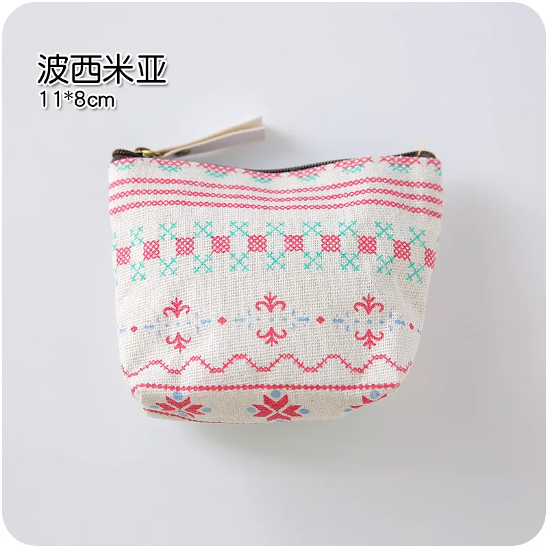 folk-custom Женский кошелек для монет, Модный милый цветочный принт, Дамский маленький кошелек, карман, гарнитура, линия, мешочек для ключей, карта, посылка, подарок для девочки, новинка - Цвет: folk-custom