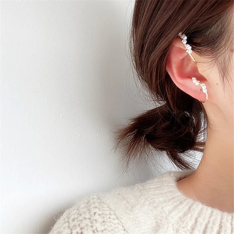 2020 Япония шик простой милый эльф без пирсинга медные металлические обмотки