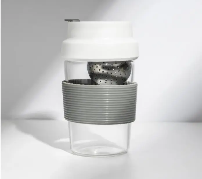 300ml xiaomi mijia шар с сердечками чашка тренд железный шар разделительная чашка пищевого класса из нержавеющей стали высокого качества стеклянная чашка для чая смарт - Color: 300ml