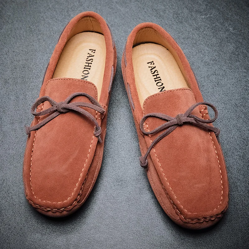 

Большой размер 38-49, мужская повседневная обувь, 2020, модная мужская обувь, замшевые кожаные мужские лоферы, Мокасины, слипоны, мужская обувь н...