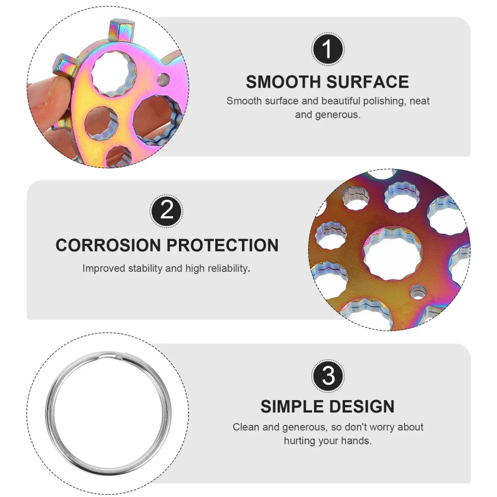 

Stainless Steel Mini Wrench Bottle Opener Screwdriver Portable Outdoor Tool