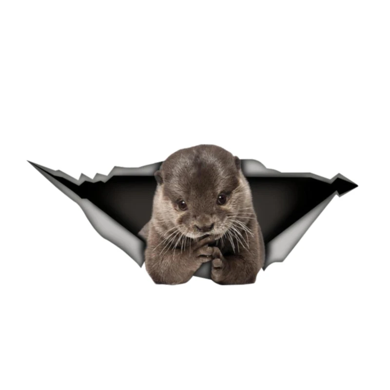 

Car Sticker Decal Creative 3D Otter Animal Motorcycle Car Window Accessories Waterproof Scratch-Proof Sticke PVC 5.5cm X 13cm