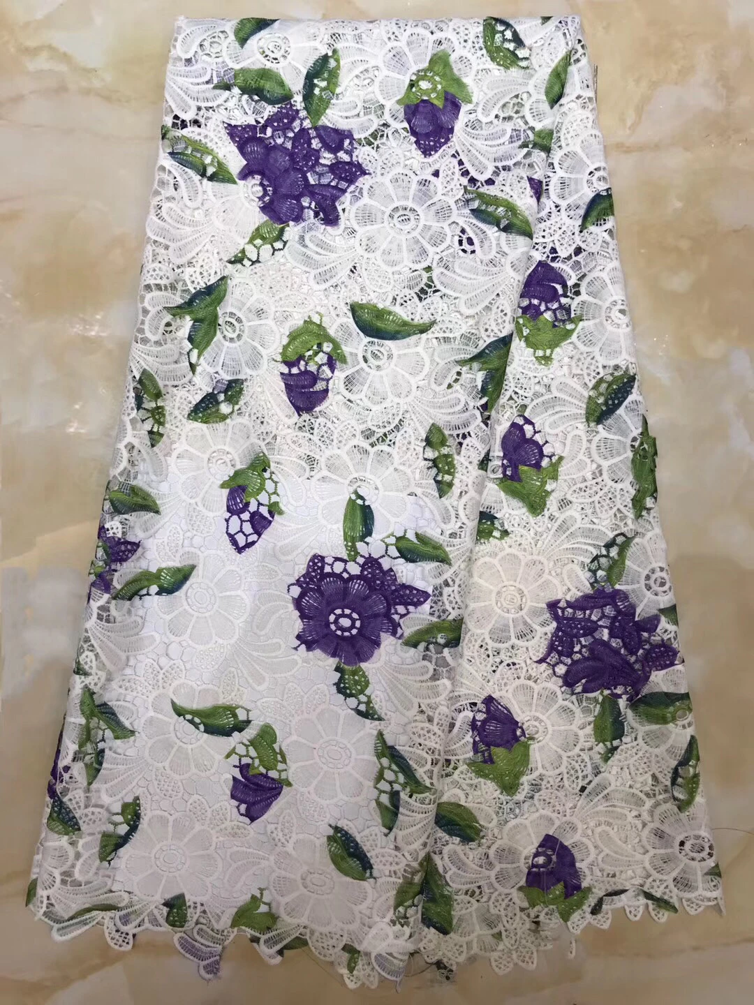 

Multicolor 2019 Swiss voile lace African Fabric Nigerian French Lace Fabric High Quality Nigerian Tulle cord Lace Fabric KCD9442