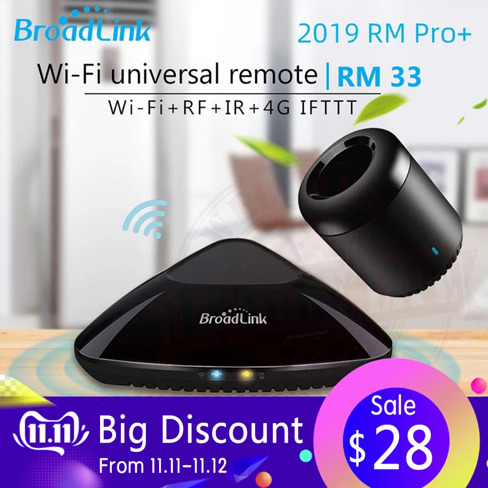 Broadlink RM33 RM Pro+/RM mini3 умный дом автоматизация универсальный пульт дистанционного управления интеллектуальный wifi+ IR+ RF переключатель