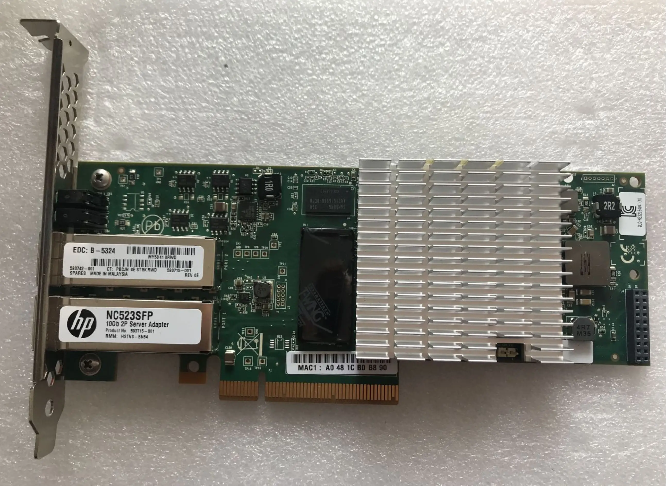 593717-B21 593742-001 593715-001 NC523SFP 10 Гб 2-портовый серверный адаптер | Компьютеры и офис