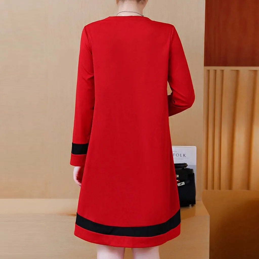 Women Autumn Fashion Korean Loose Dress Long Sleeve Leisure Dresses Harajuku Daily and party dress high quality robe noel F1 | Женская