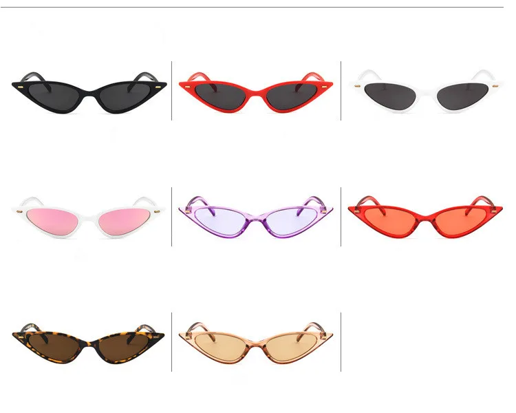 

Frauen Sexy Cat Eye Sonnenbrille Marke Designer Kleine Dreieck Vintage Sonnenbrille Retro Cateye Brillen