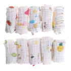 Полотенце для лица для младенцев из Детский носовой платок хлопка, квадратное, муслиновое полотенце, 5 шт.