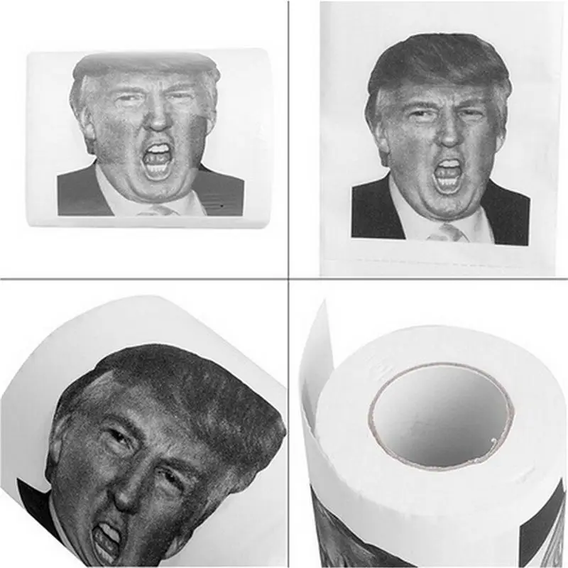 1 рулон туалетной бумаги с Дональдом Трампом/Хиллари/Обамой кандидатом в