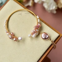 boeycjr freshwater pearl charm bangles bracelets jewelry handmade balot elegant pearl adjustable bracelet for women gift