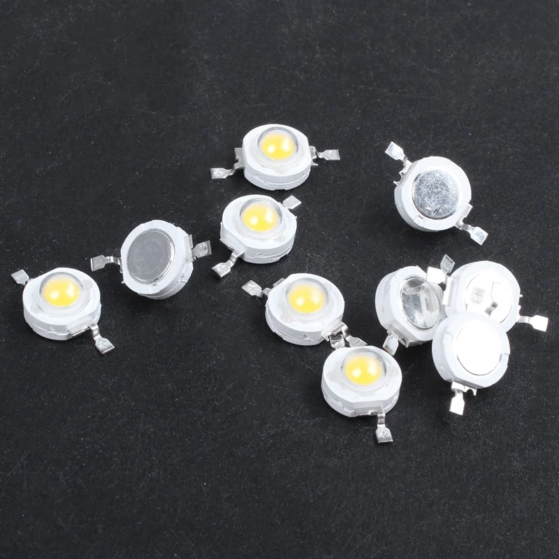 10 шт. высокая мощность 2 Pin 3W теплый белый светодиодный излучатель бисера 100