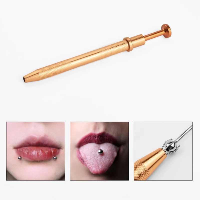 Microblading 4 Prongs Bead Holder Pick Up Jewelry Grasping Golden Alloy High Precision Body Tattoo Piercing Tool