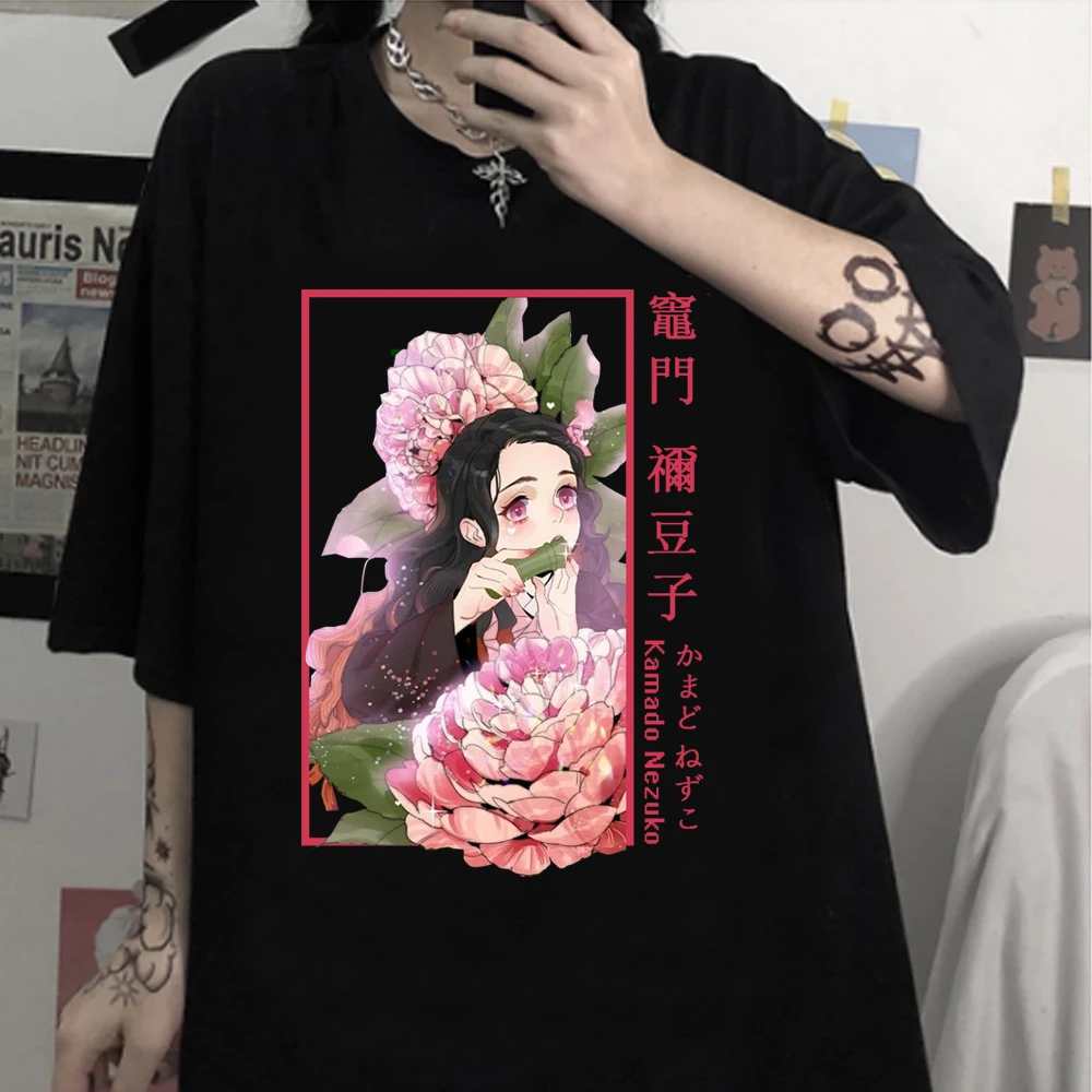 

Летняя футболка Kamado Nezuko с коротким рукавом в японском стиле Харадзюку, рассекающий демонов, киметасу, No Yaiba