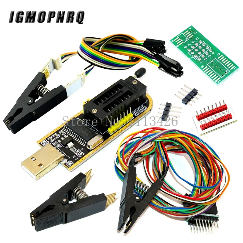USB-программатор CH341A 24 25 серия EEPROM модуль тестового зажима SOP16 SOIC16 для серий RT809F