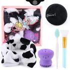 Набор для красоты и ухода за кожей в подарочной коробке, маленькая силиконовая щетка-Осьминог для удаления макияжа, инструменты для отшелушивания и ухода за кожей