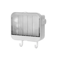 splash proof soap holder box with water collector hanger adhesive wall mounted soap dish for bathroom kitchen tsh shop