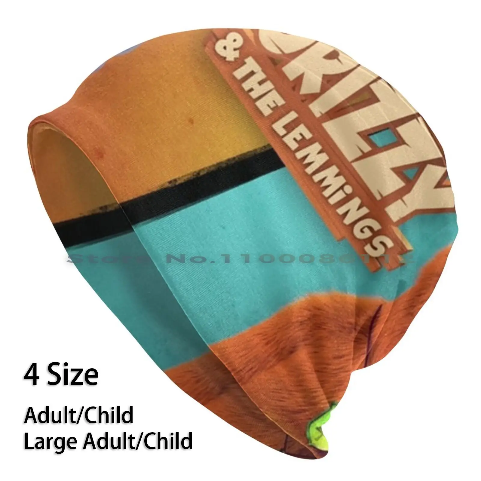 

Split Grizzy And The Lemmings Beanies Knit Hat Cartoon Kids Childhood Animated Show Series Tv Movie Blast From The Past