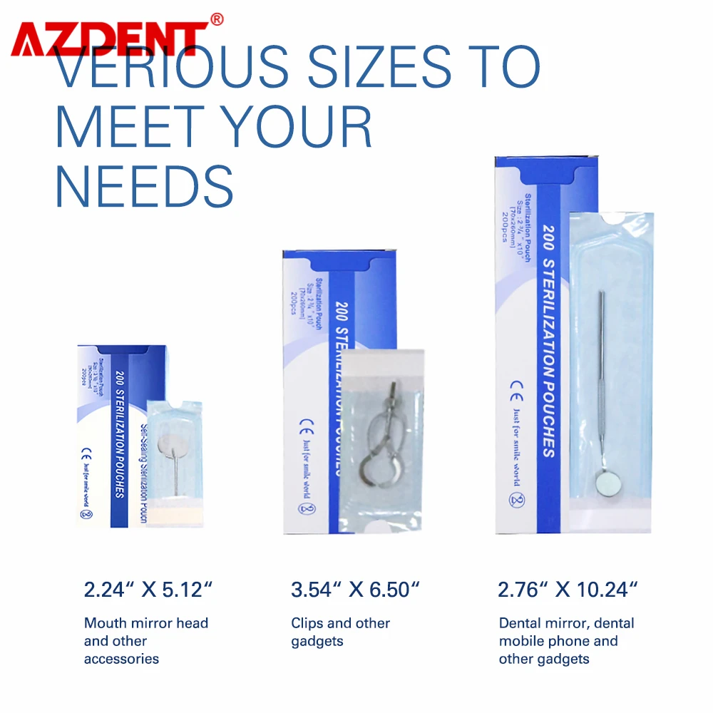 Медицинские пакеты для стерилизации 200 шт в коробке высокотемпературные оксидом