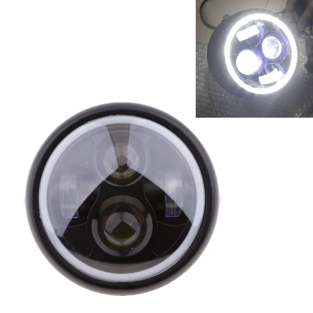 

6,5 'Ретро хромированная мотоциклетная светодиодная фара Hi/Lo для Cafe Racer