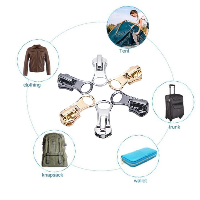 

10Pcs Universal Instant Fix Zipper Repair Kit Replacement Zip Slider Teeth Rescue New Design Zippers Sewing Clothes