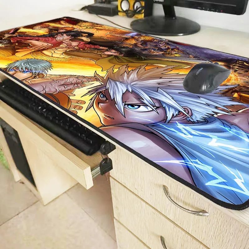 Mairuige 90x40 см большой коврик для мыши игровой скоростной большой замок края водонепроницаемый коврик для мыши цельный Наруто Япония Аниме PC подушка