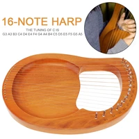 16 strings lyre harp solid mahogany wood with pickup tuning hammer string instrument for beginners professional performance
