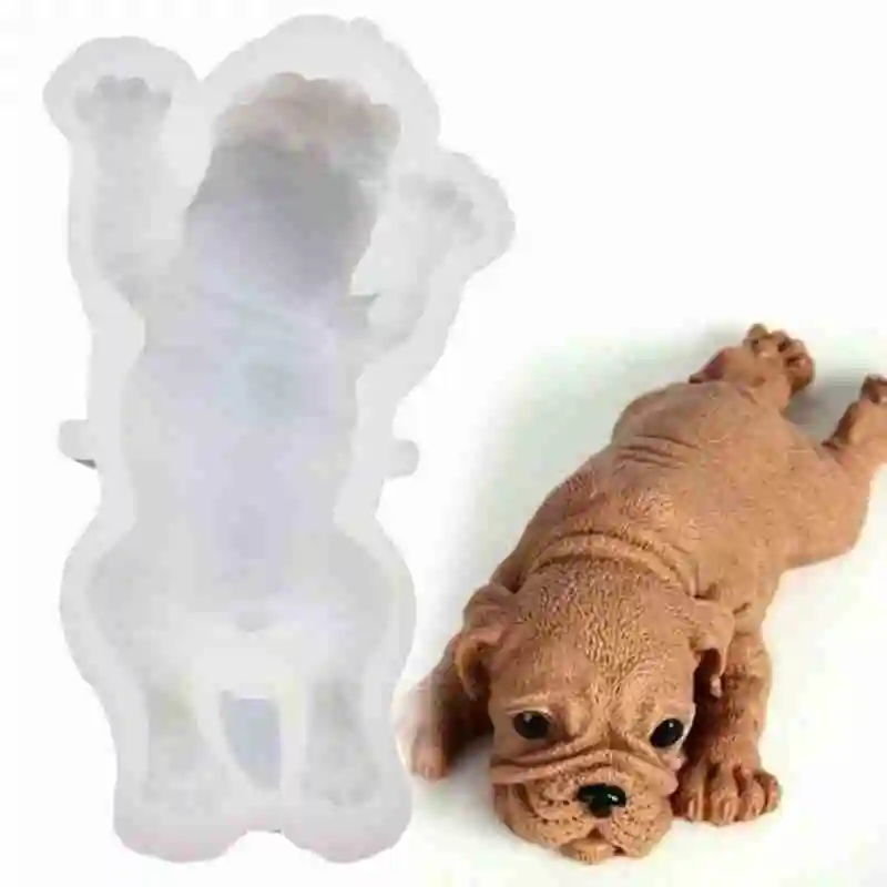 

1pc Silicone Mold For Dog Lovely Mousse Cake 3D Shape Pudding Ice Fondant Blast Tool Cooler Decoration Pei Cream Mold