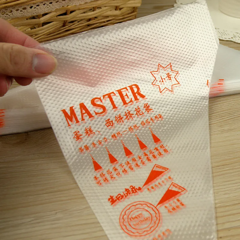 

100Pcs Pack Pastry Bag S/M/L Size Disposable Piping Bag Icing Fondant Cake Cream Decorating Pastry Tip Tool Cake Decorating Tool