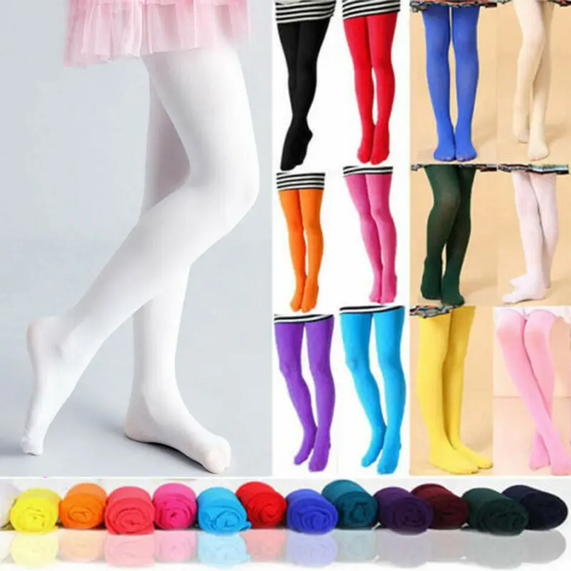 

Girls Kids Tights Opaque Pantyhose Hosiery Ballet Dance Tight Candy Colors 1Pair Lovely Baby Girl Stocking