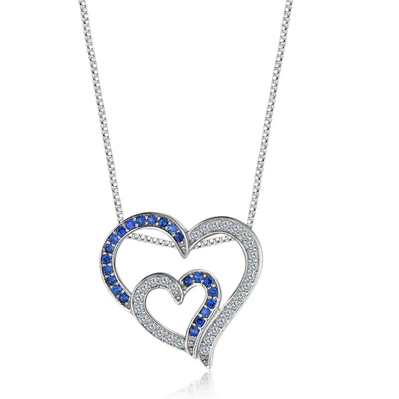 

Y011 korean fashion necklaces for women 2018 statement heart necklace 925 sterling silver pendant choker long necklace