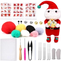 kaobuy christmas santa claus needle felt kit wool felting starter with wool felting supplies for handcraft diy felting set