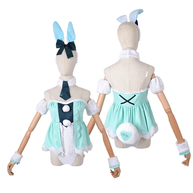 

Lolita White Bunny Girl BiCuteBunnies Cosplay Costume Cute Sweet Girls Rabbit Bodysuit Backless Wrapped Chest Jumpsuit Drop Ship
