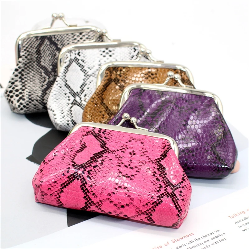 

Snake Pattern Coin Purse Women PU Leather Small Wallet Coin Purse Clutch Bag Ladies Coin Purse Card Holder Mini Wallets