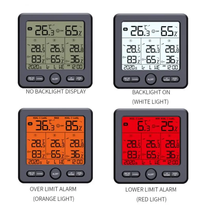 

Weather Station Wireless Indoor Outdoor Sensor Thermometer Hygrometer Digital Alarm Clock Barometer Forecast Color