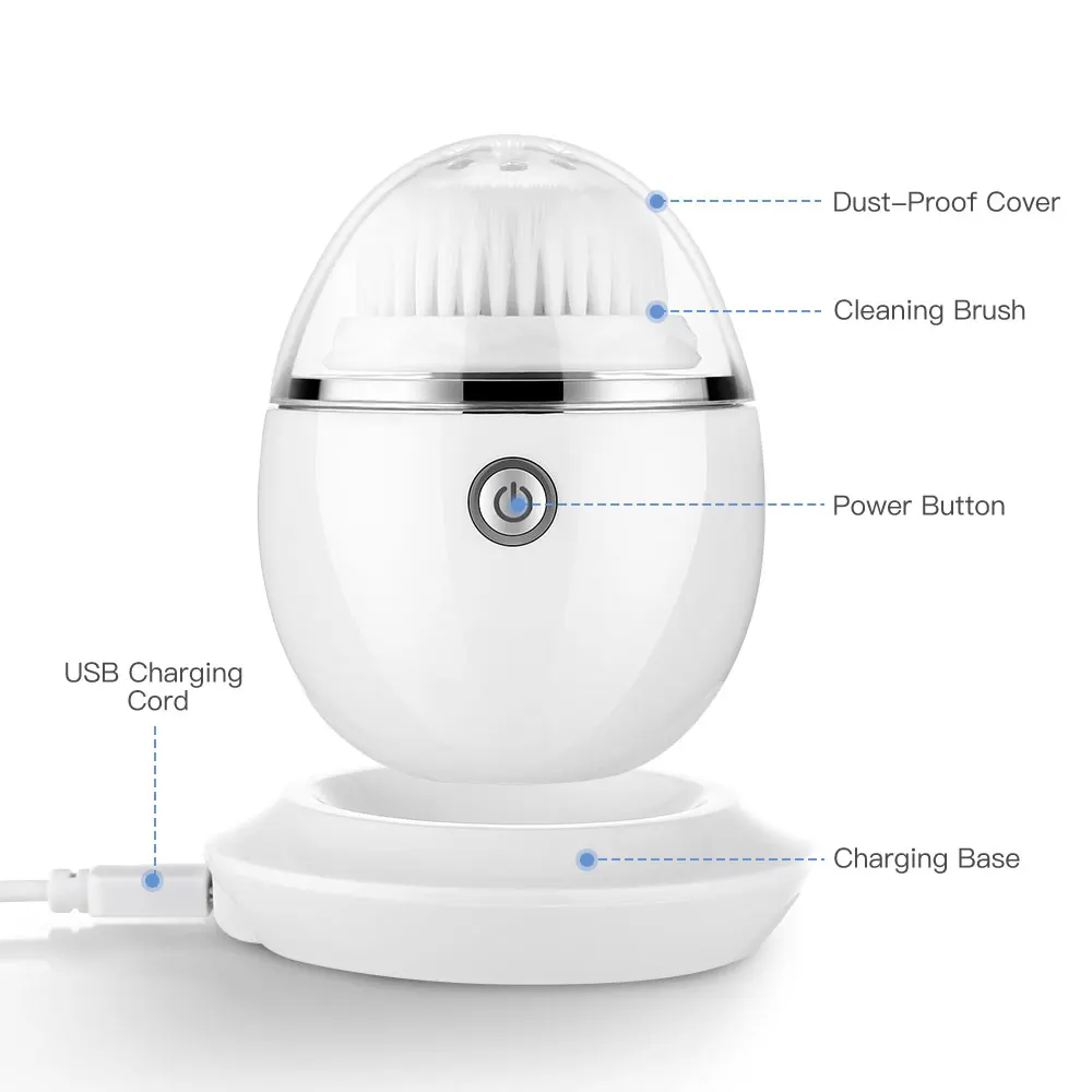 

Wireless charging Face Cleansing Instrument Electric Wash Brush Washing Massager Skin Deeply Pore Cleaning Facial Massage